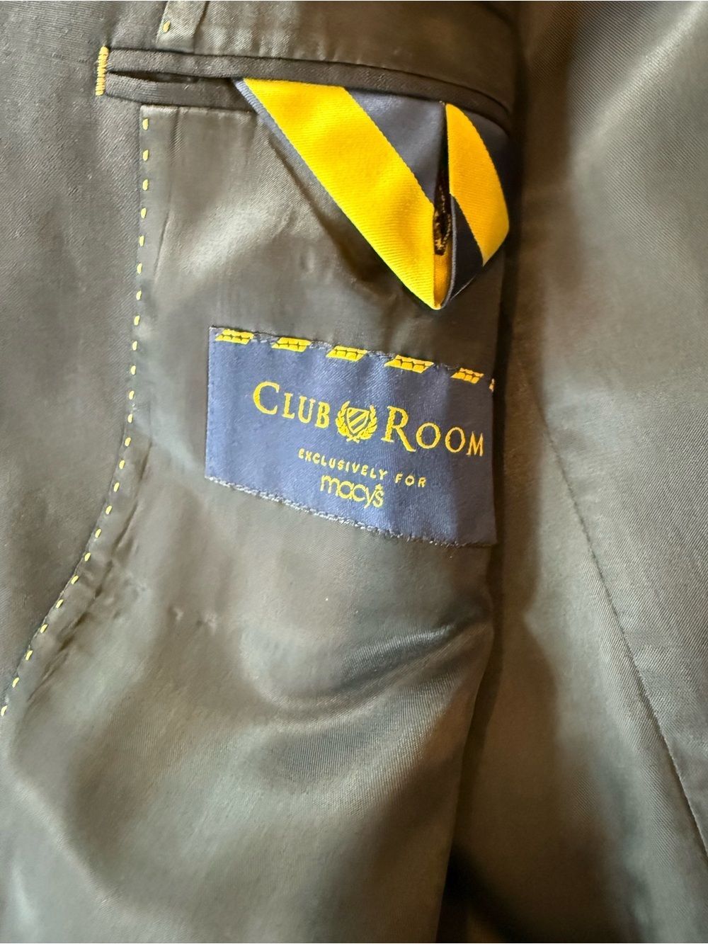 Club Room Charter Club Sport Coat 42L Tall Navy Blue Wool Blazer - Picture 7 of 11